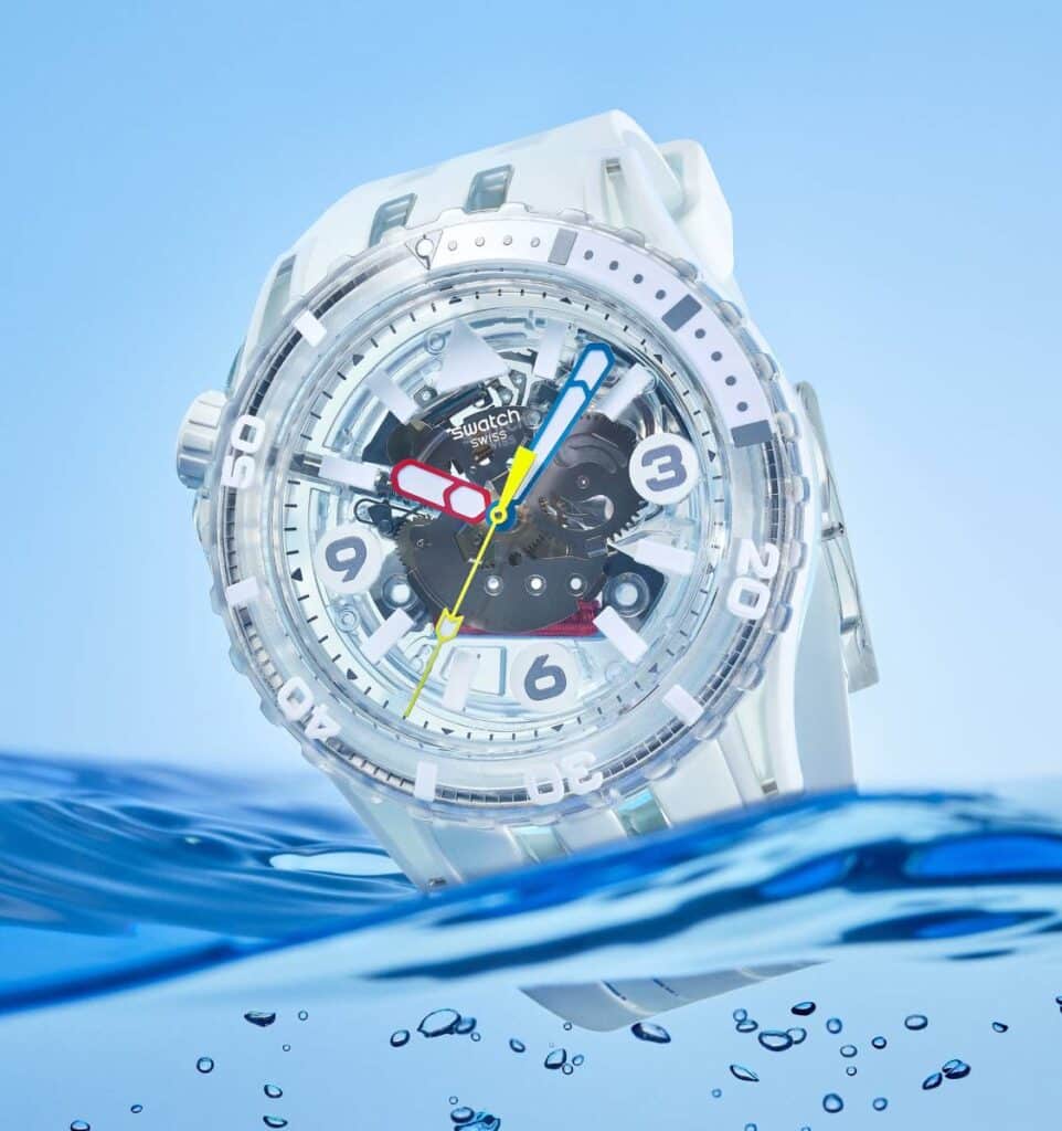 Diseño audaz y materiales pioneros: así es la nueva SCUBAQUA de Swatch 1 AURELIA AURITA
SSCU09K100 de la colección Scubaqua de Swatch.