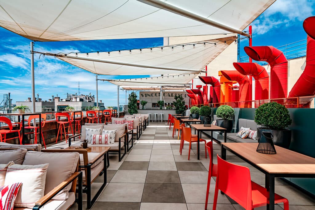 Terraza del Capitol Rooftop (Vincci Capitol 4*. Gran Vía 41).