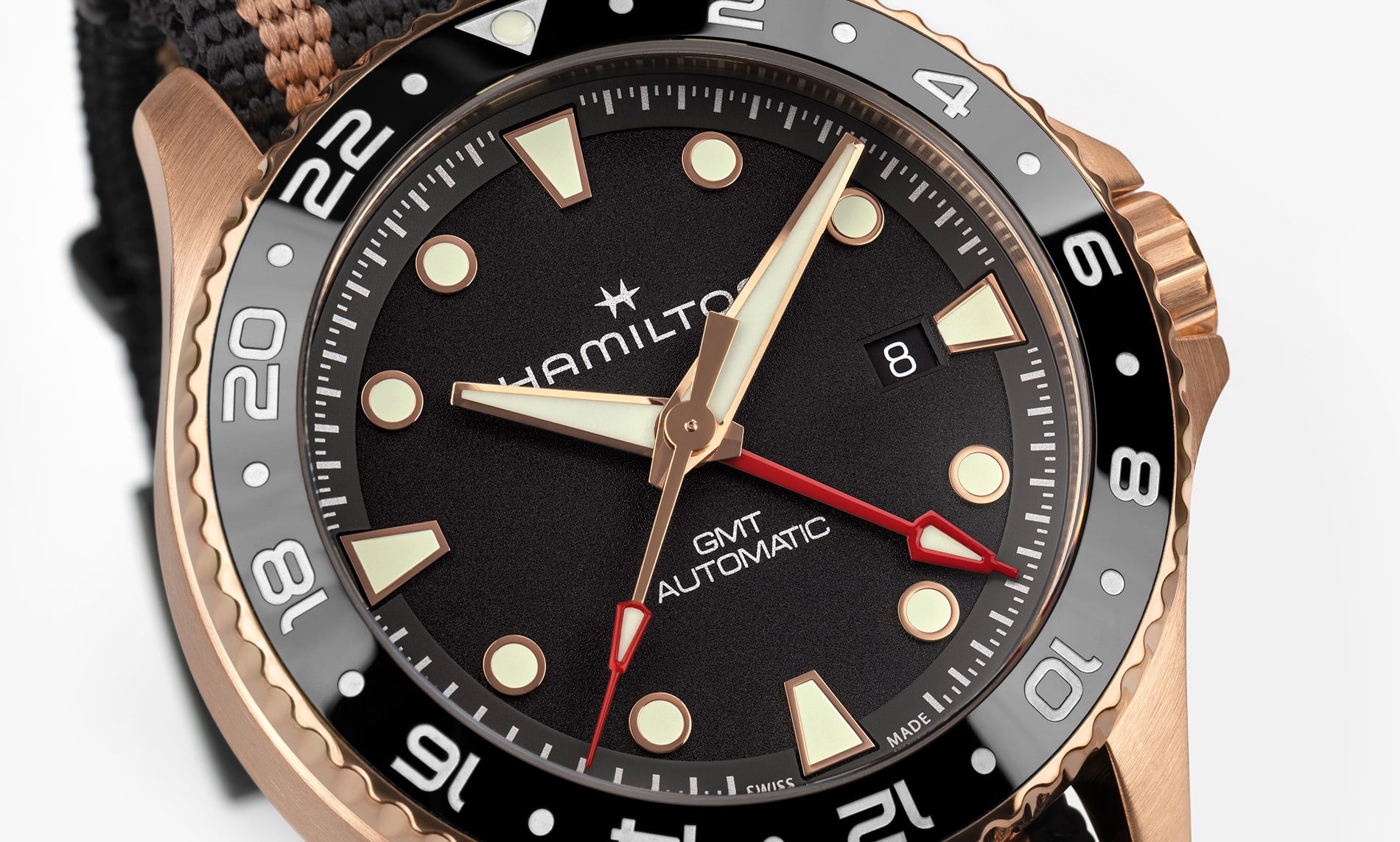 Khaki Navy GMT de Hamilton.