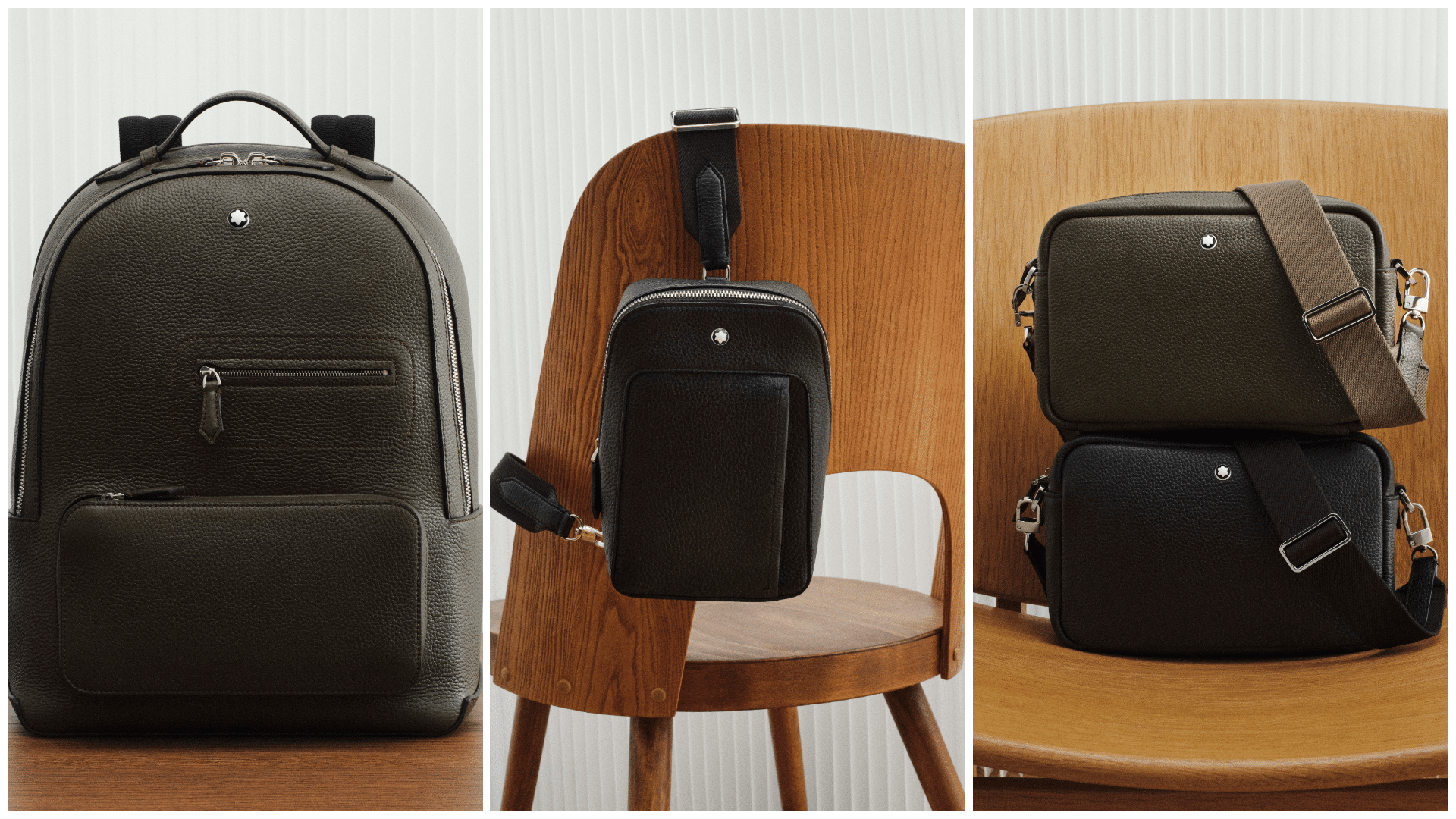 Montblanc Companion: Mochila, bolso cruzado pequeño y bolso bandolera.