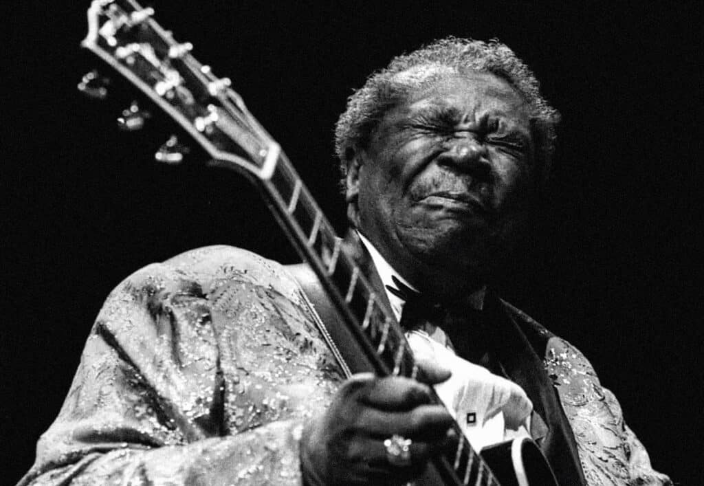 B.B. King en plena actuación.