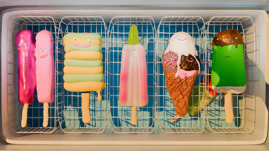 Esculturas de la serie ICESCREAMS de Line Finderup Jensen.