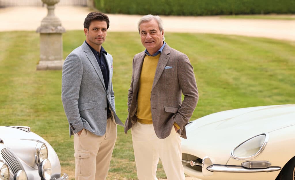 Hackett London lanza su campaña otoño/invierno 2025 con Carlos Sainz padre e hijo.