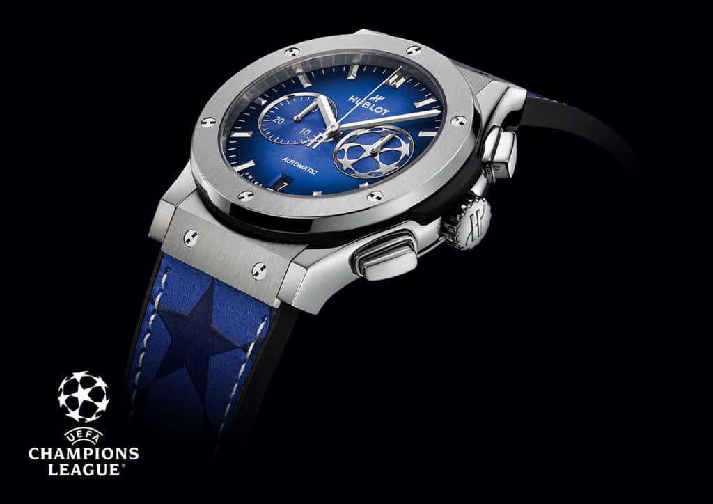 Classic Fusion Chronograph UEFA Champions League Titanium de Hublot.