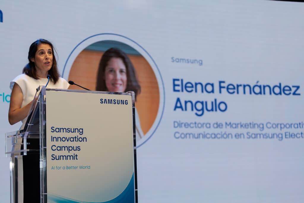 Elena Fernández Angulo, directora de Samsung Electronics Iberia en ‘Samsung Innovation Campus Summit’ 2025 en Madrid.