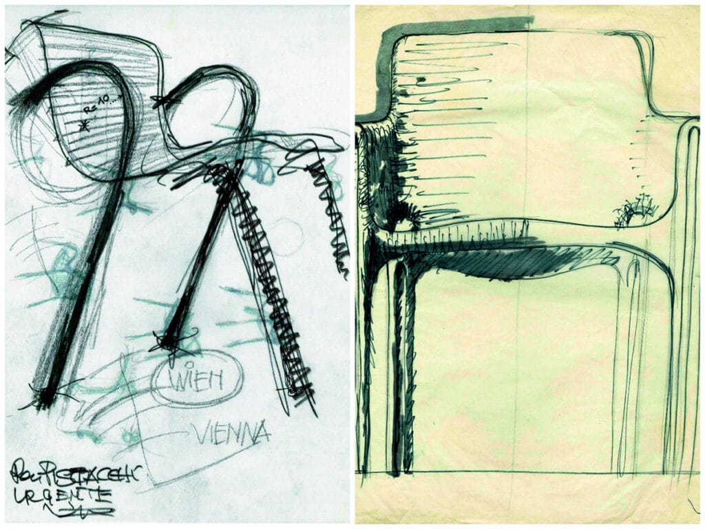 03 03, para Gebrüder Thonet Vienna (2003); y Gaudí, para Artemida (1971).