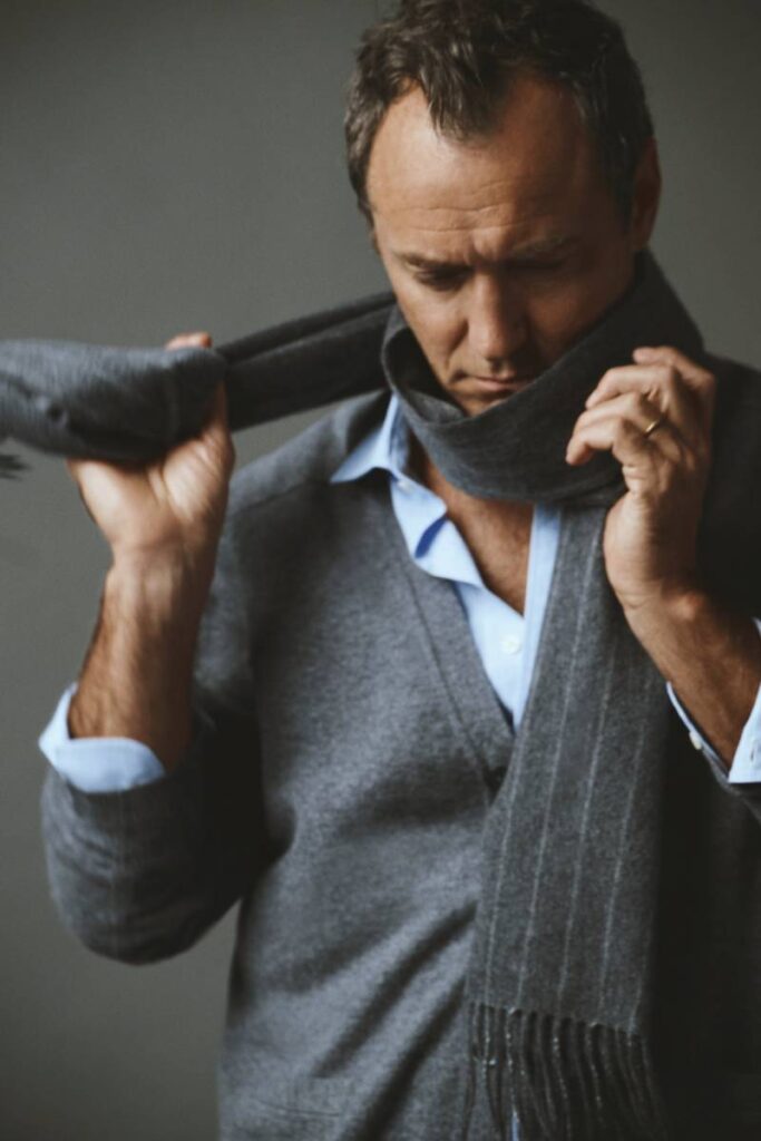 Campaña Otoño/Invierno 2025-2026 de Emidio Tucci con Jude Law.