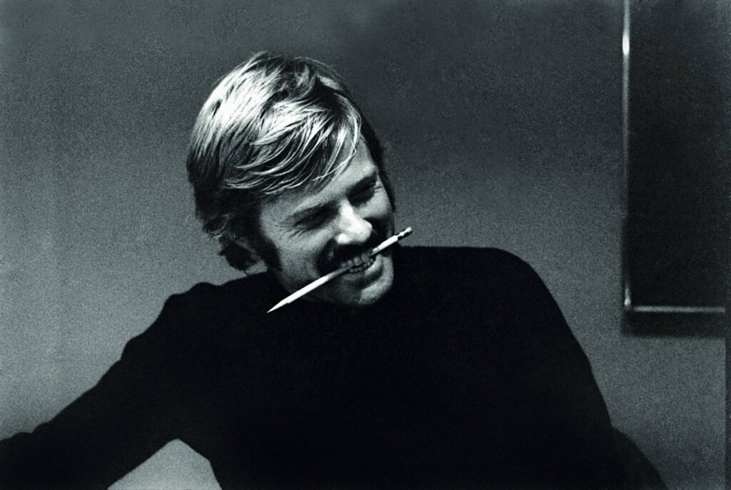 Robert Redford en la oficina de su agente en Nueva York, en 1969.