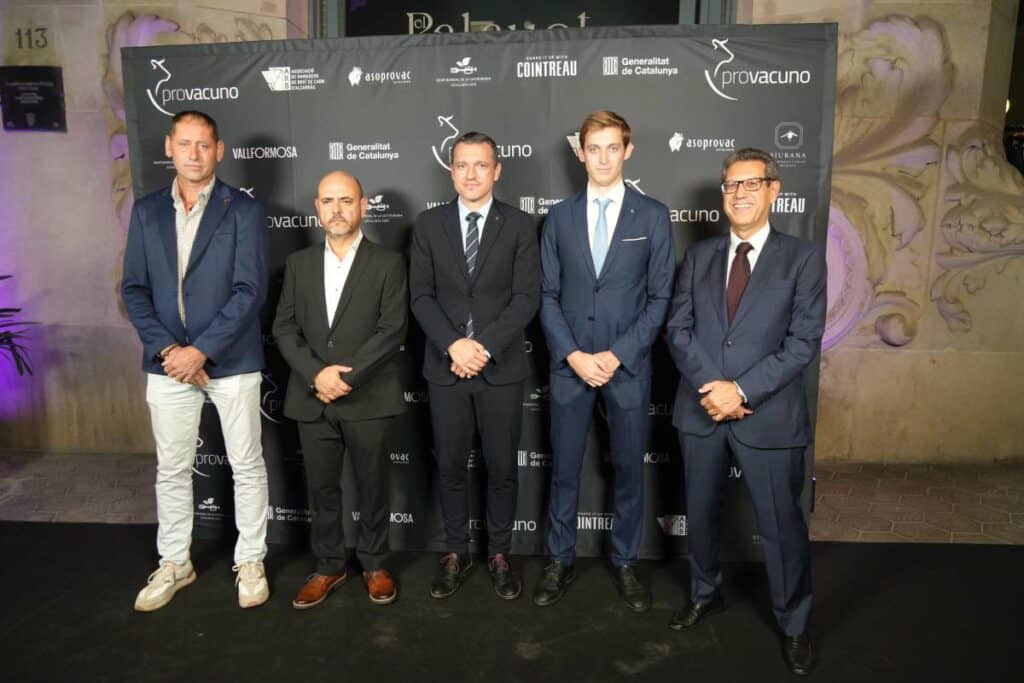 Carlos Ribot, Ricard Gòdia, Òscar Ordeig, Oriol Canal y Javier López en el evento de Vedellatast Barcelona.