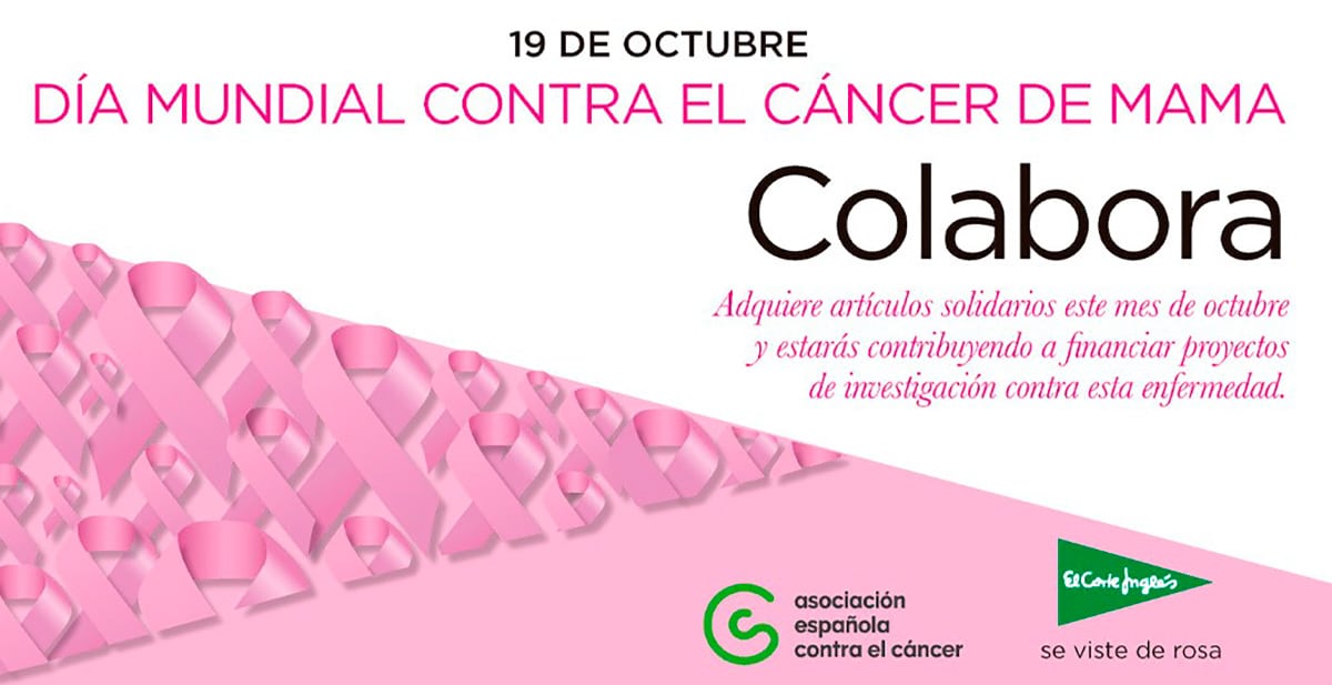 El Corte Inglés lanza una campaña solidaria para financiar investigación en cáncer de mama.