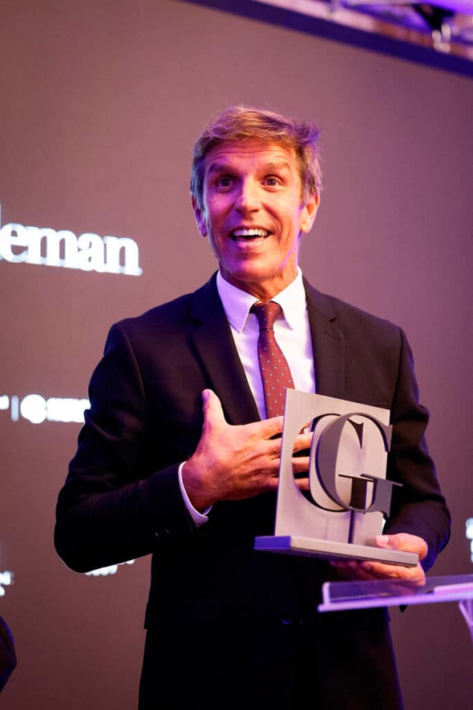 Manuel Díaz, El Cordobés en la II edición de los Premios Gentleman en Málaga.