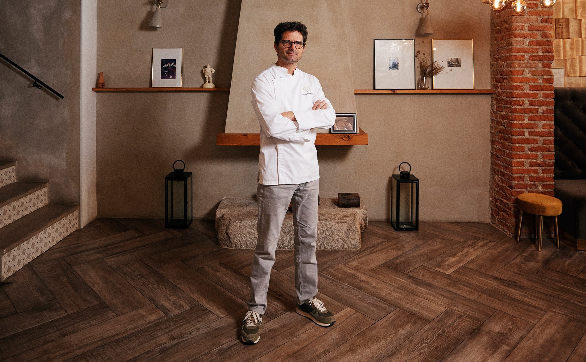 Manu Franco en un rincón del restaurante. La Casa de Manolo Franco.