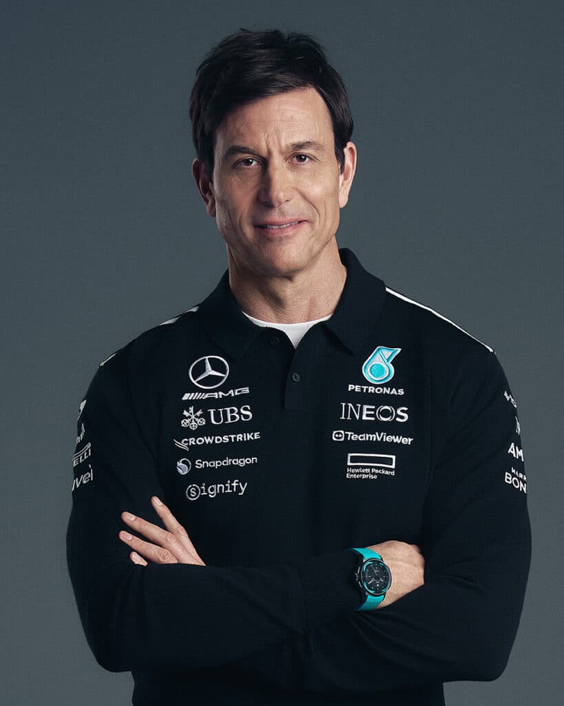 Reloj Big Pilot’s Shock Absorber XPL de IWC Schaffhausen usado por Toto Wolff a beneficio de Laureus Sport for Good.