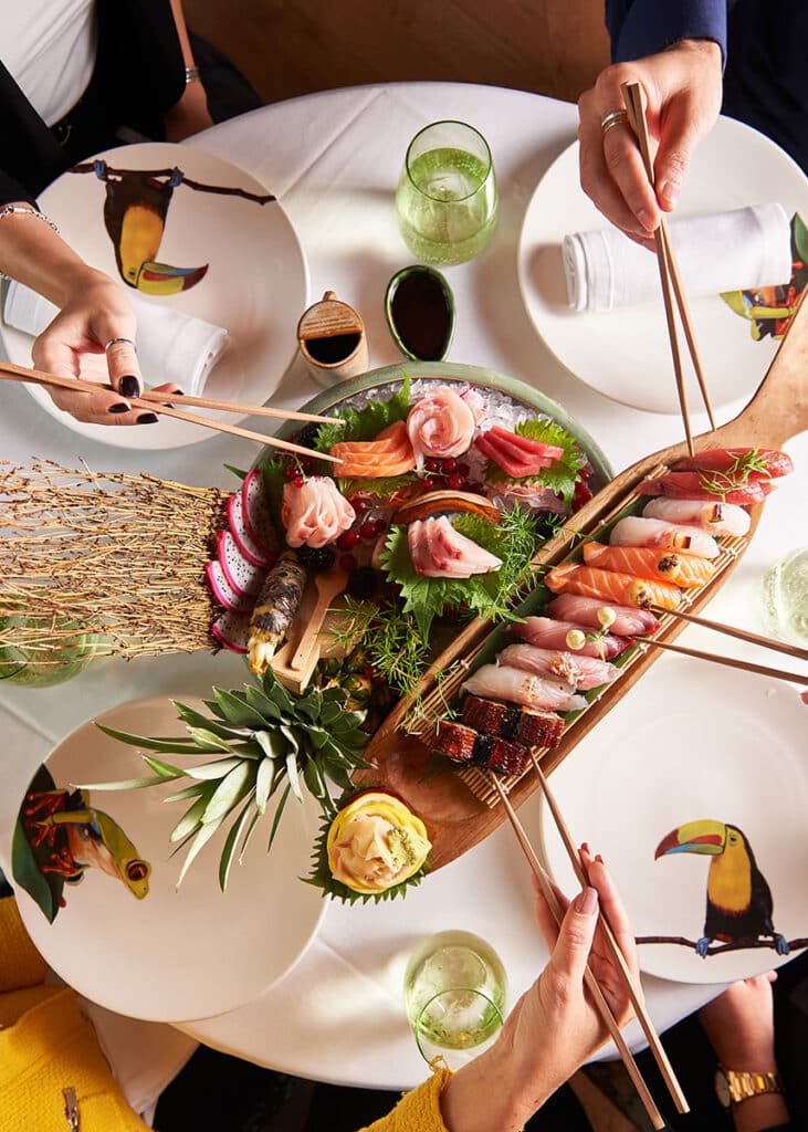 Comida del restaurante Amazónico en Miami.