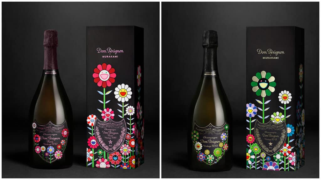 Dom Pérignon Vintage 2015 y Dom Pérignon Rosé Vintage 2010 diseñados por Takashi Murakami.