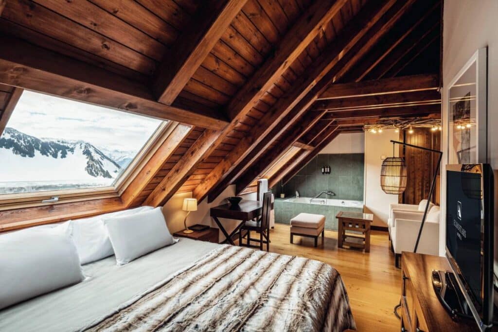 Habitación del hotel Eurostars La Pleta 5* en Baqueria Beret.