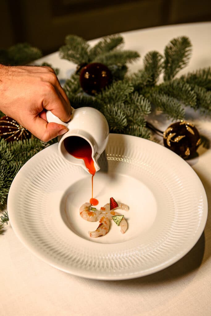 Menú de Navidad del restaurante Haroma, ubicado en el hotel Relais & Châteaux Heritage Madrid y dirigido por el chef Mario Sandoval.