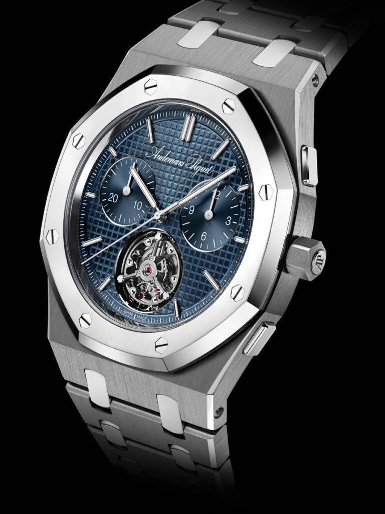 Royal Oak “Jumbo” Extra-Thin Selfwinding Flying Tourbillon Chronograph RD#5 de Audemars Piguet.