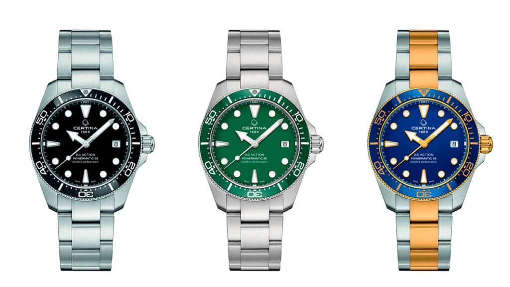 DS Action Diver 38 mm Powermatic 80 de Certina.