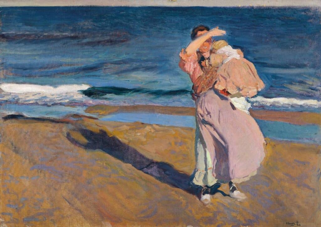 Pescadora con su hijo, Valencia, 1908. Óleo sobre lienzo. Museo Sorolla.