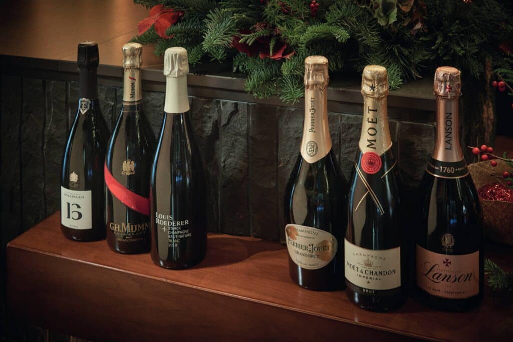 Bebidas para brindar en Navidad.