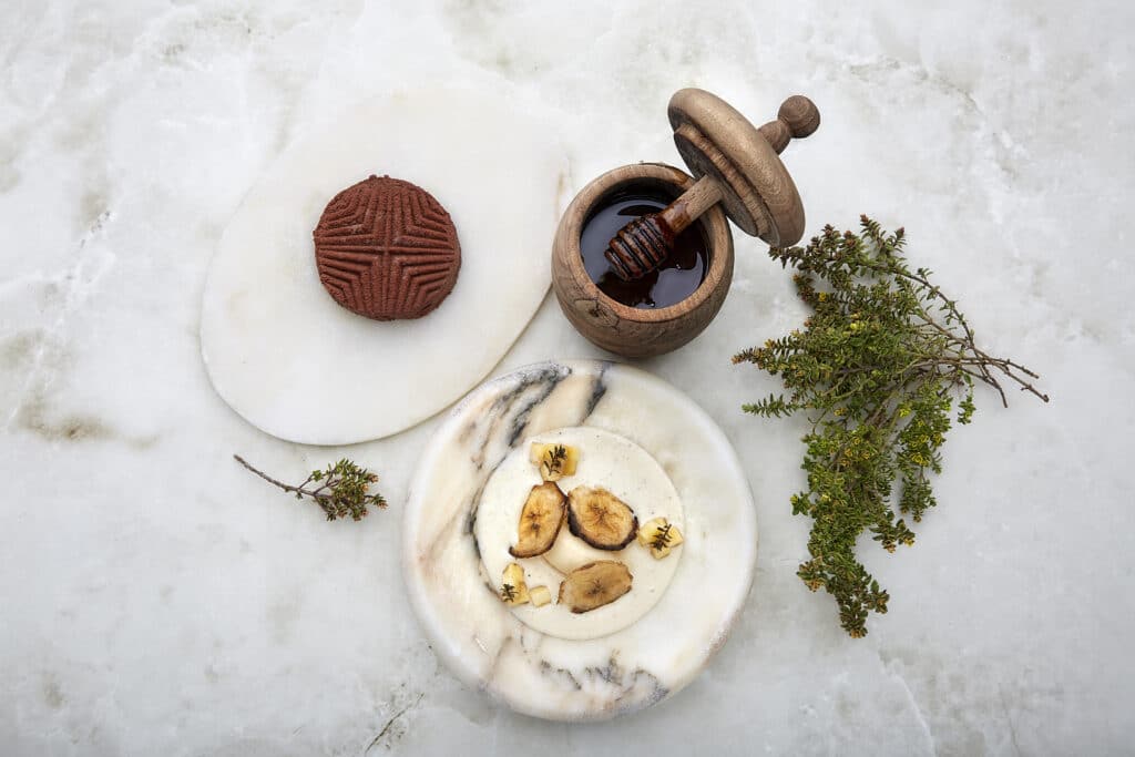 Platano cereales y tomillo limon Semifrio de achicoria Refecotorio 2024 2