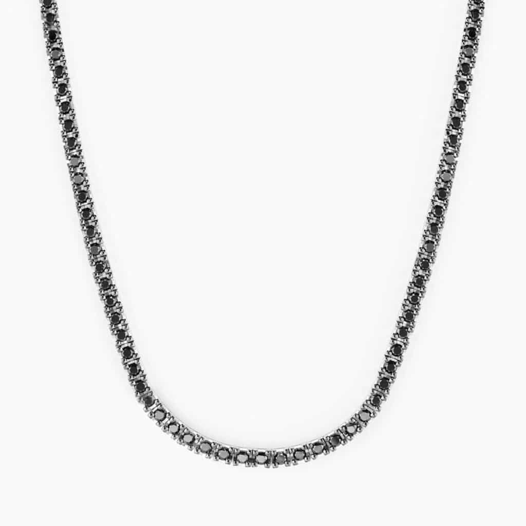 RABAT BLACK WHITE collar riviere de oro blanco con diamantes negros p518801657 1