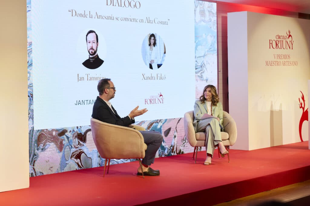 Jan Taminiau y Xandra Falco presidenta de Circulo Fortuny