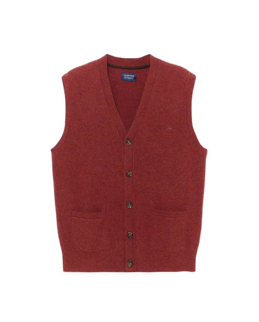 Chaleco de hombre de lambswool con cuello pico Lloyd s 5995E copy