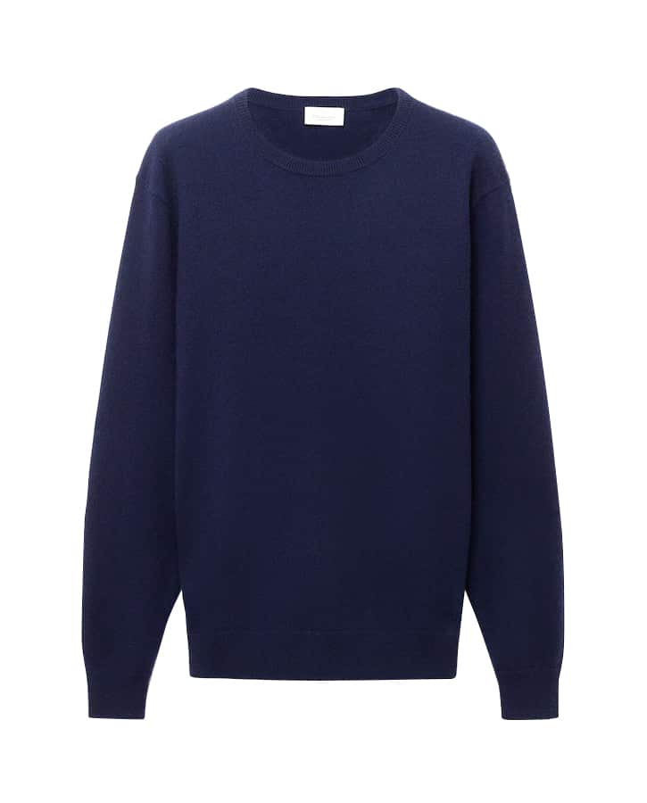 Jersey de hombre de cuello redondo liso cashmere Emidio Tucci 160E copy