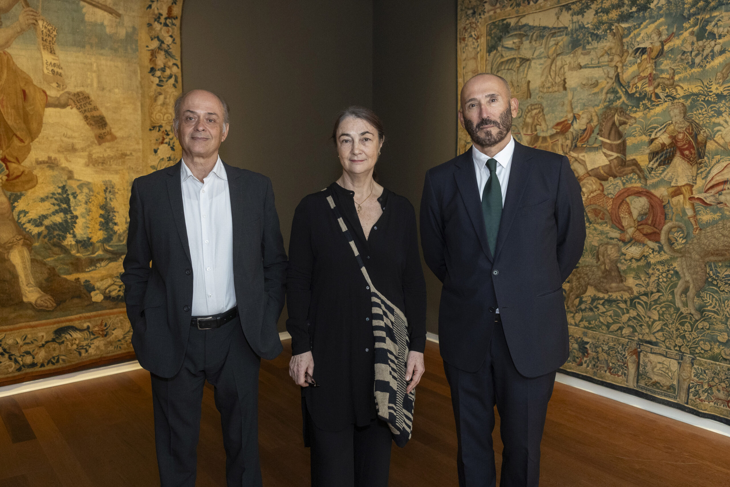 Presentacion de la exposicion. Izda a derecha Antonio Sama Patricia Molins y Alvaro Sanchez scaled